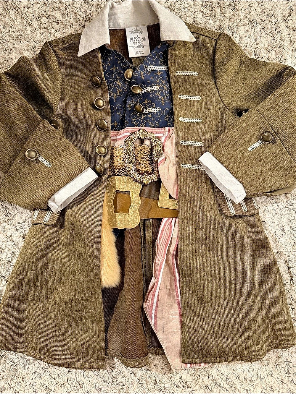 Halloween Costume Pirates of the Caribbean Captain Jack Sparrow Jacket!